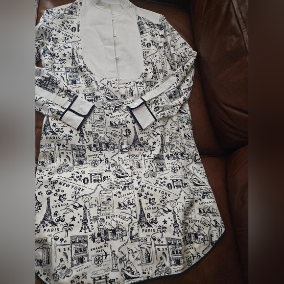 Tory Burch Printed Silk Tunic Dress - Picture 3 of 8